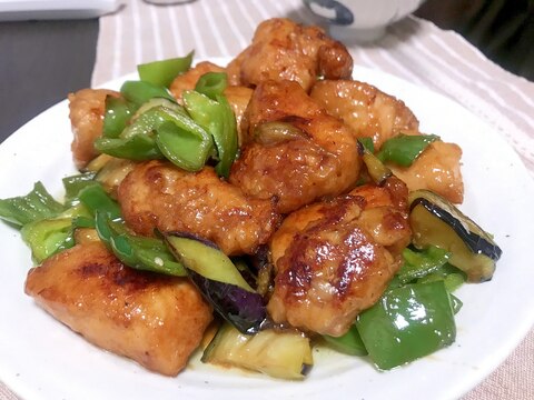 ご飯がススム!唐揚げと野菜の甘酢あんかけ